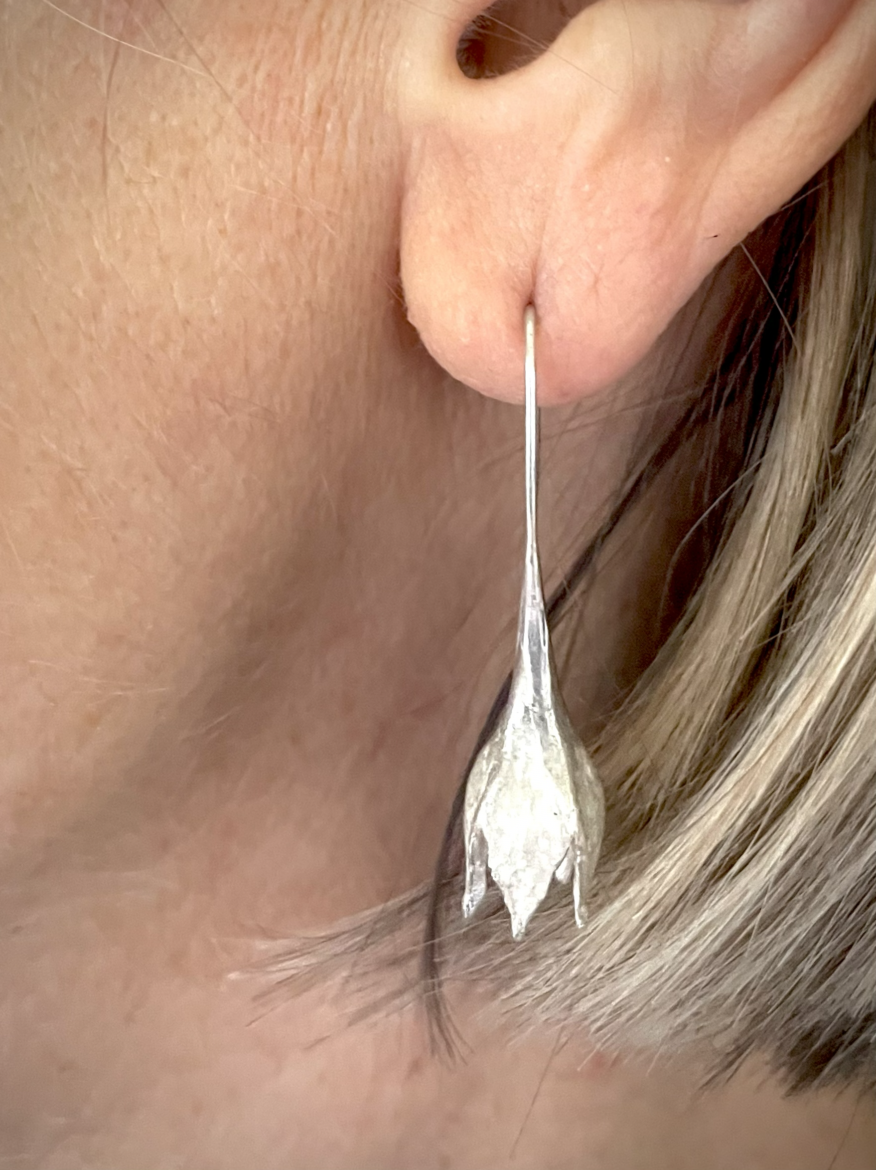 Silver Seed Pod Earrings